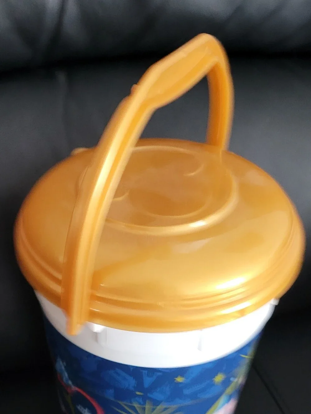 Disney Parks Magic Key Party Popcorn Bucket Collectible, Blue, Gold & White